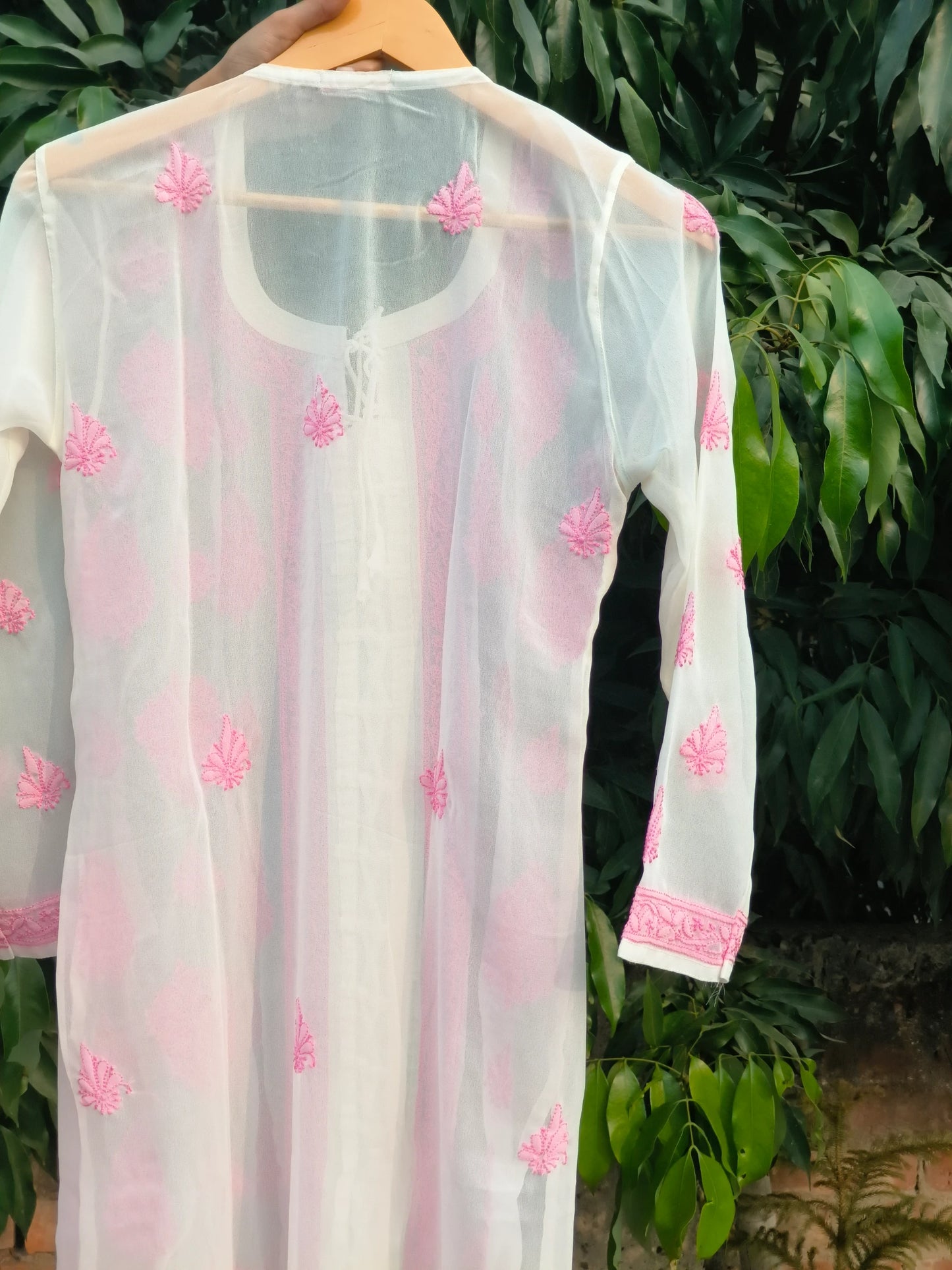 Pink Chikankari kurta