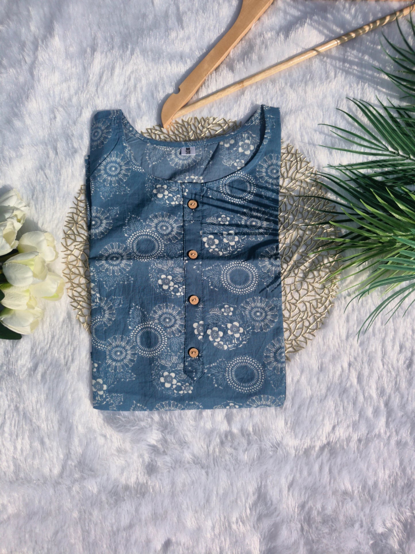 Blue Short Kurta