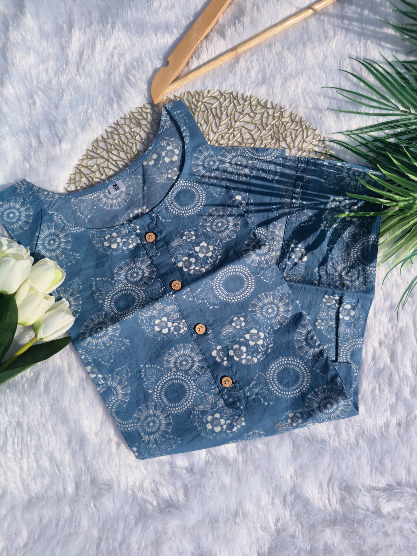 Blue Short Kurta