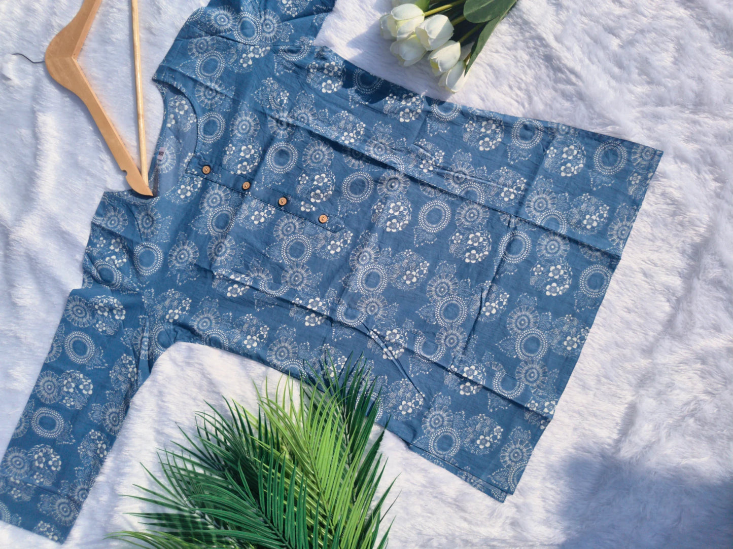 Blue Short Kurta