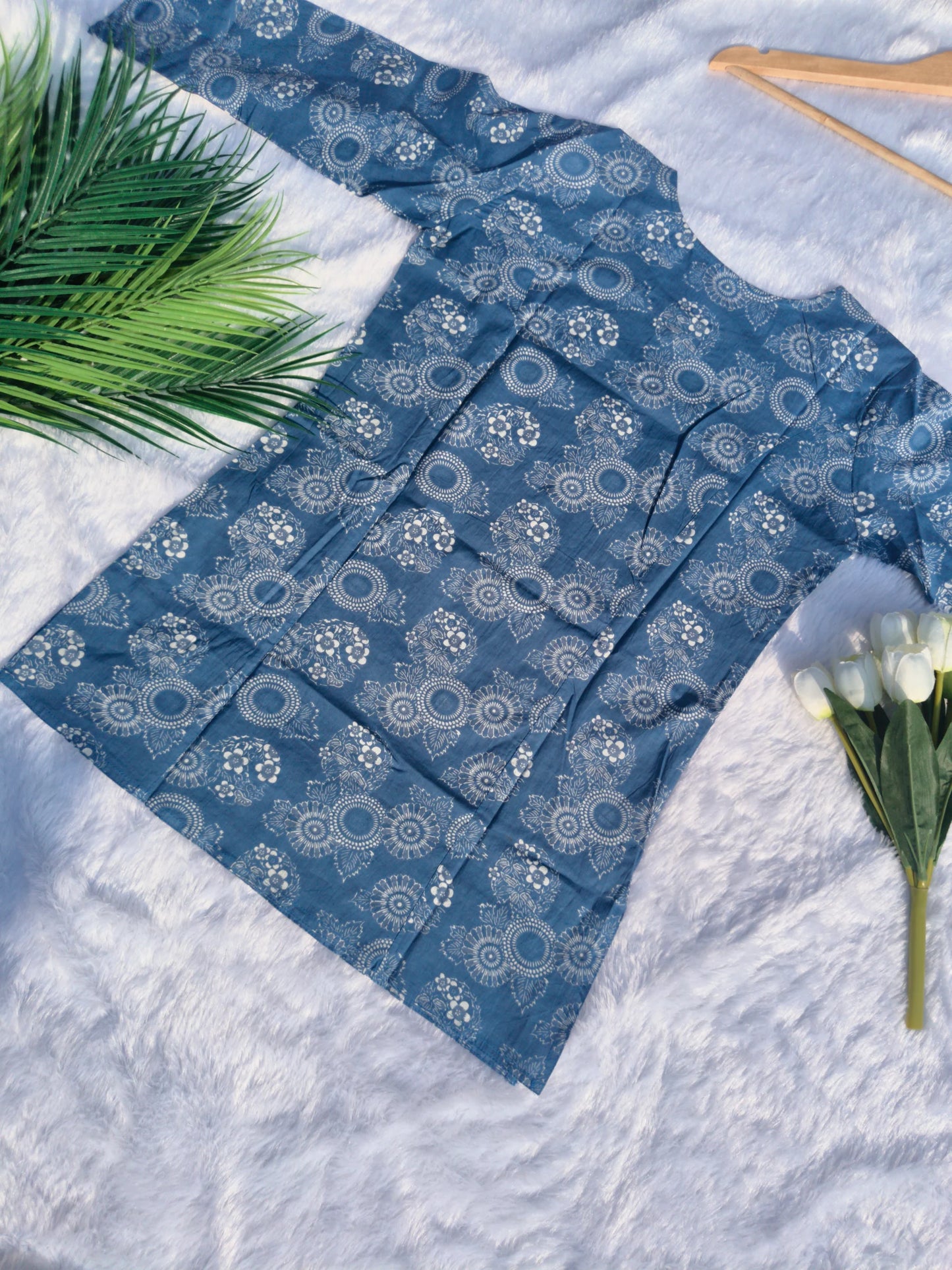 Blue Short Kurta