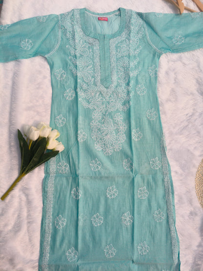 Light blue Chikankari Kurti