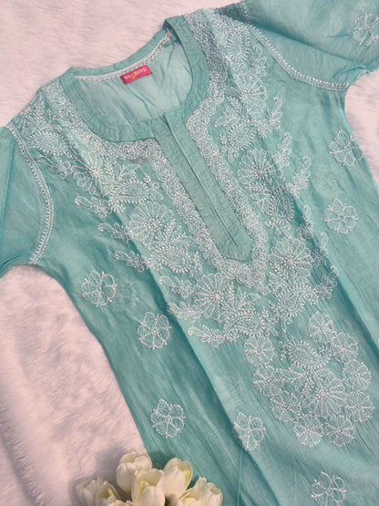 Light blue Chikankari Kurti