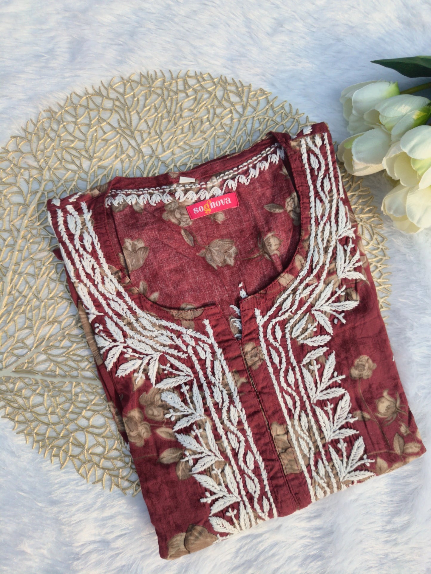 Floral Chikankari Kurta