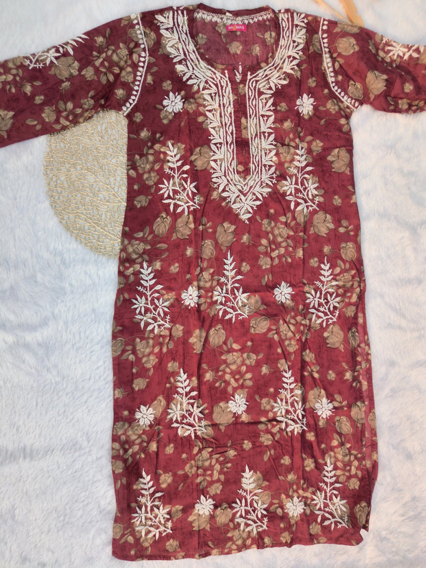 Floral Chikankari Kurta