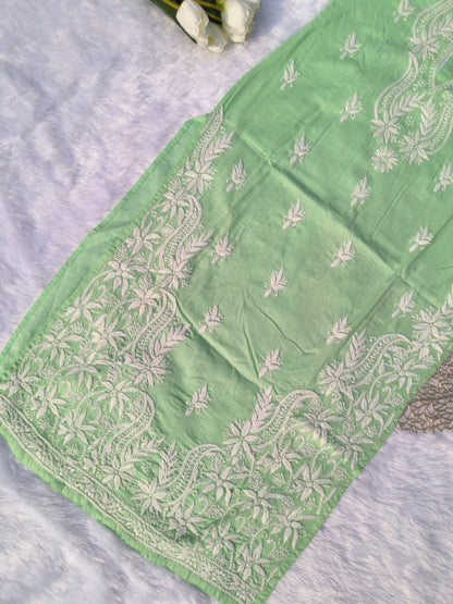 Green Chikankari Kurta