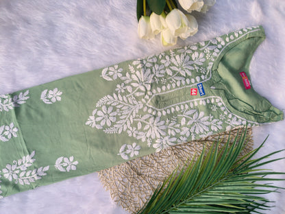 Pista Green Short Kurti