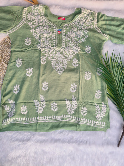 Pista Green Short Kurti