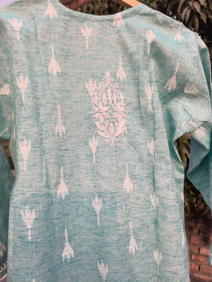Blue Chikankari Kurti