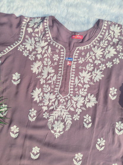 Chikankari Short Kurti