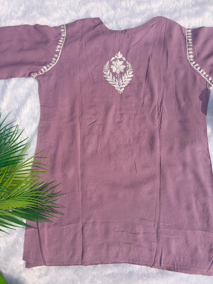 Chikankari Short Kurti