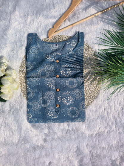 Blue Short Kurta