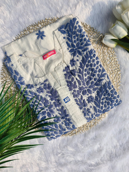 Blue Chikankari Kurta