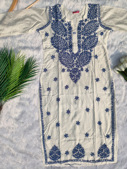 Blue Chikankari Kurta