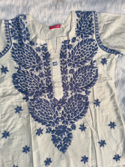 Blue Chikankari Kurta