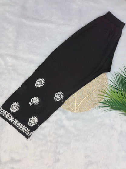 Black Chikankari Kurta Set