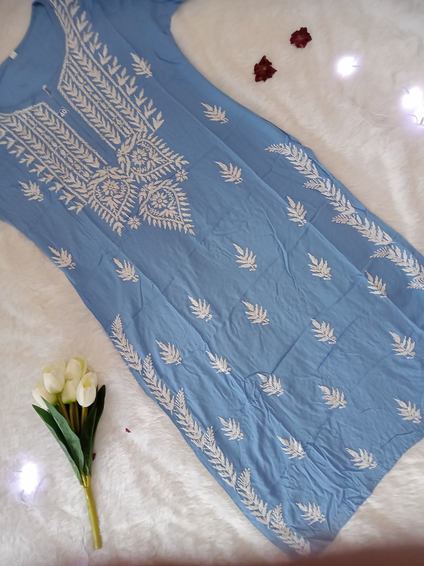 Blue Chikankari Kurta