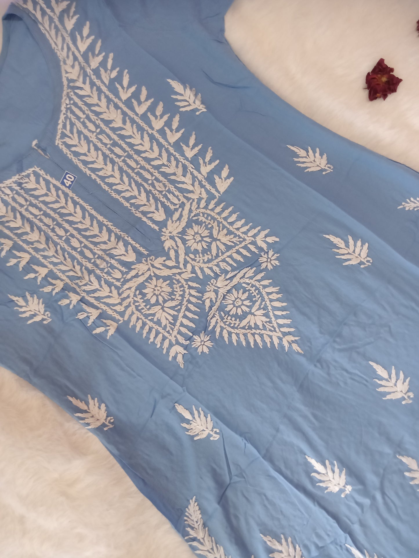 Blue Chikankari Kurta