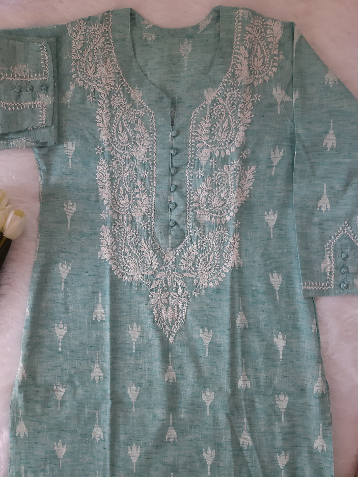 Blue Chikankari Kurti