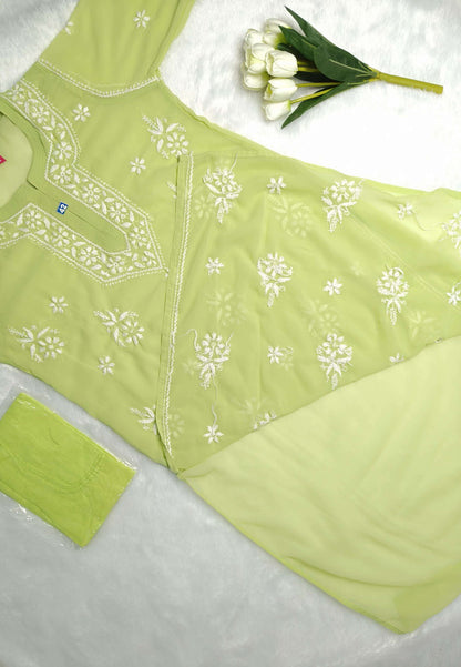 Light Green Chikankari Kurti
