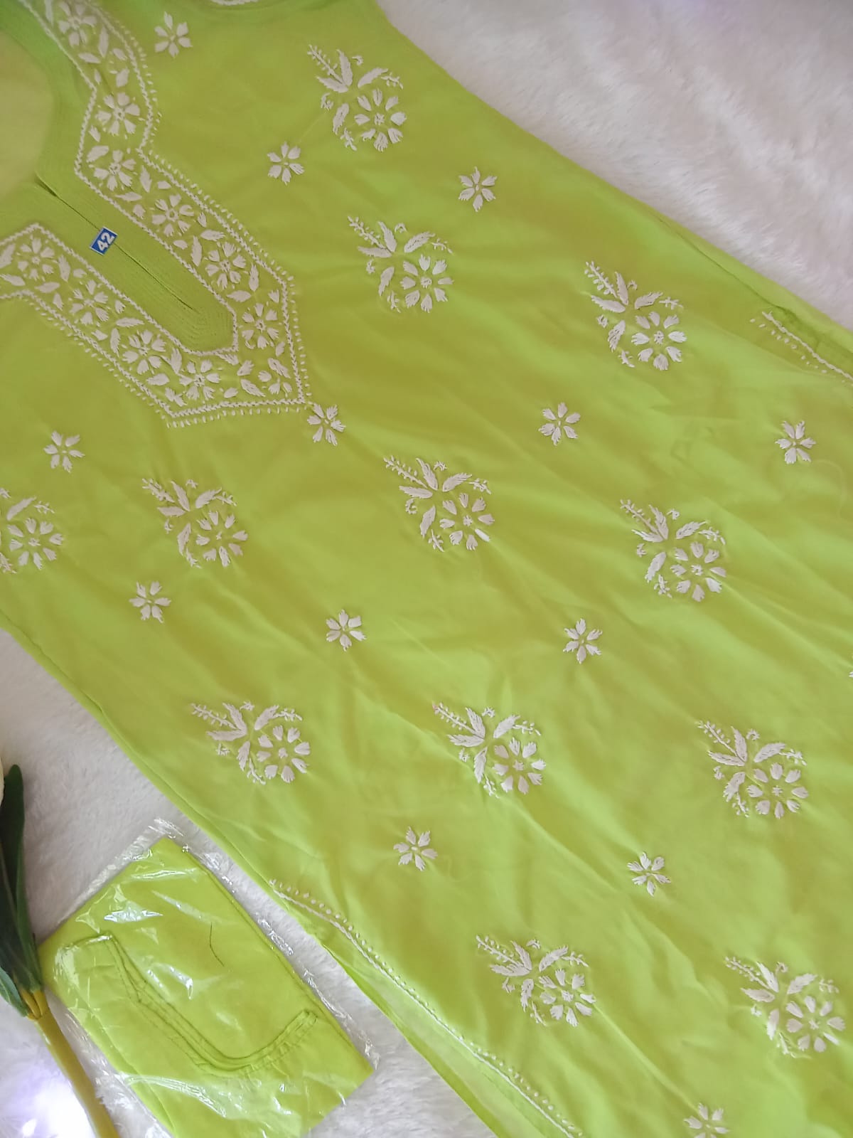 Light Green Chikankari Kurti