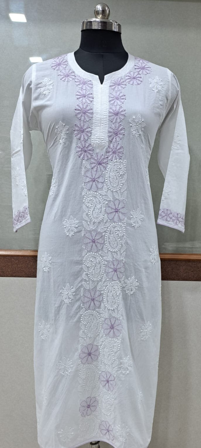 White Chikankari Kurti