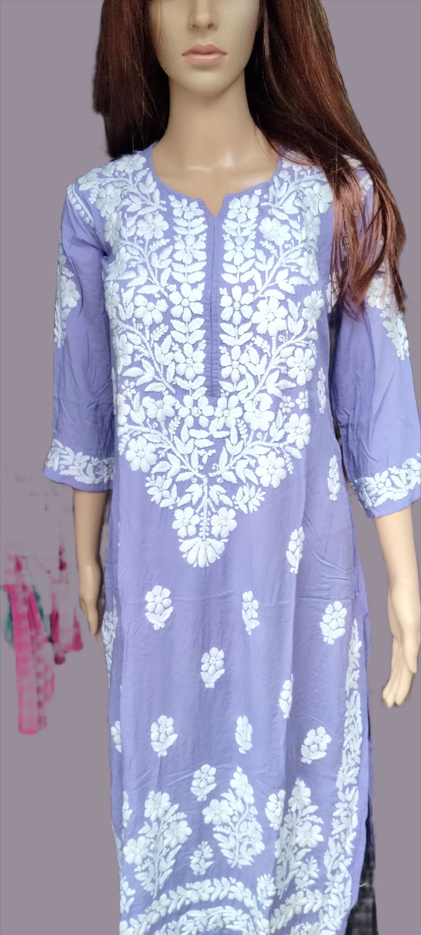 Blue Chikankari Kurti