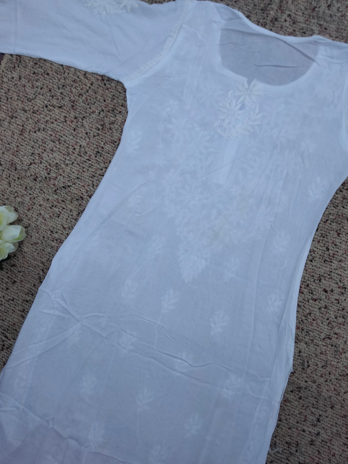 White Chikankari Kurta