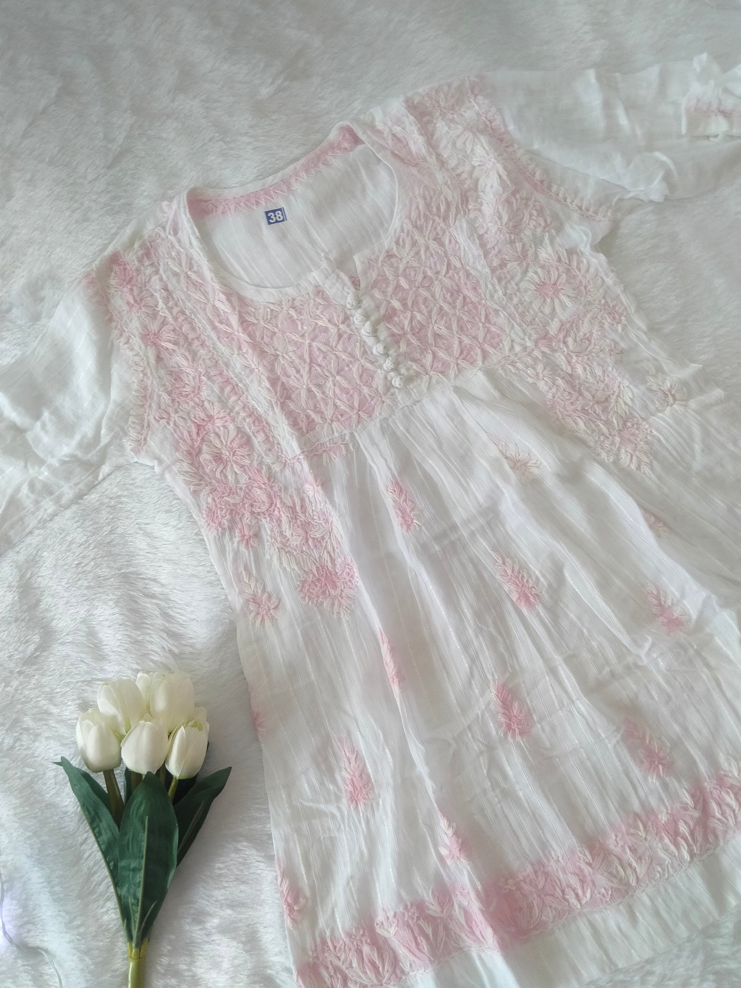 Short Chikankari Kurti