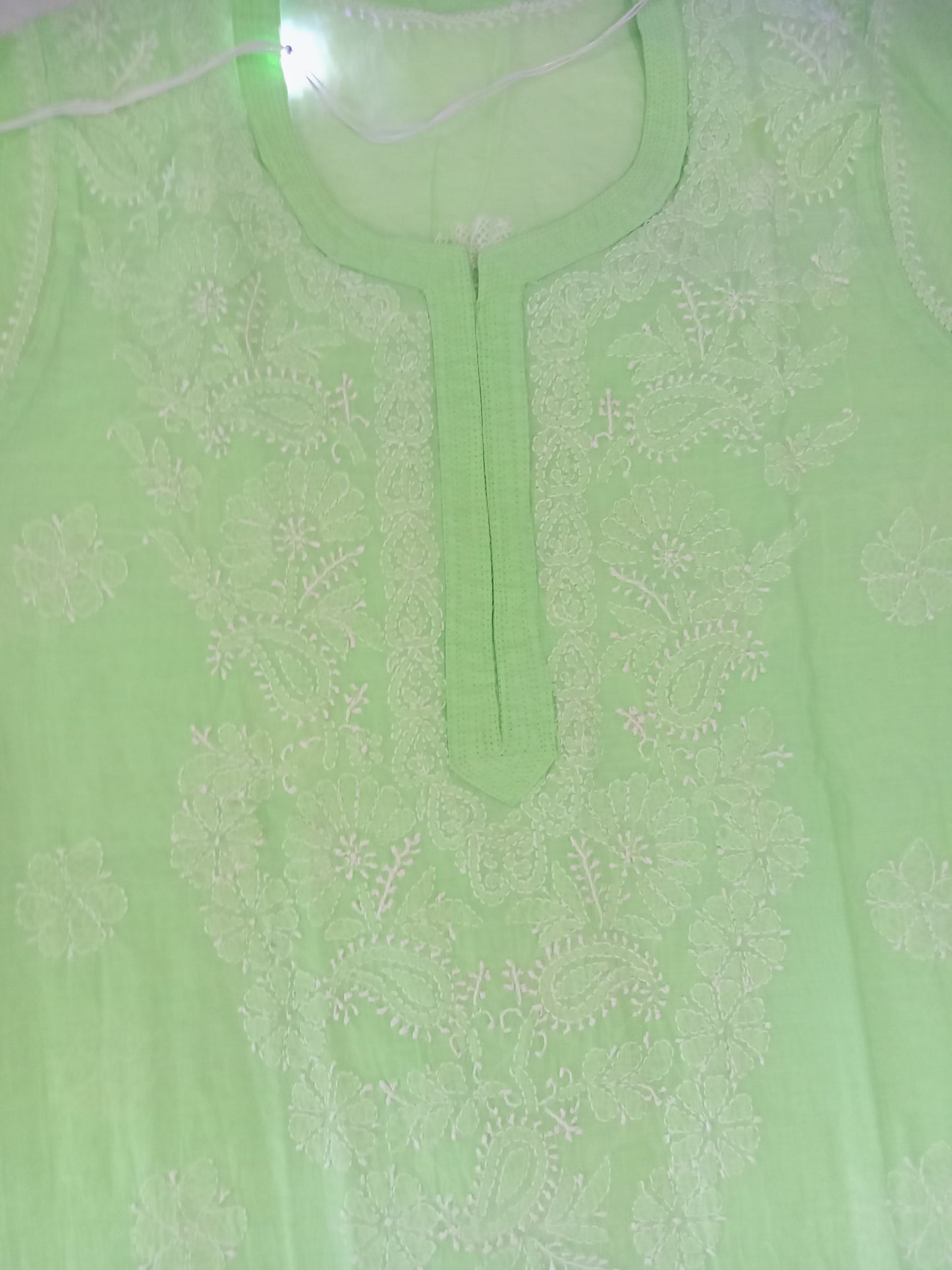 Green Chikankari Kurta