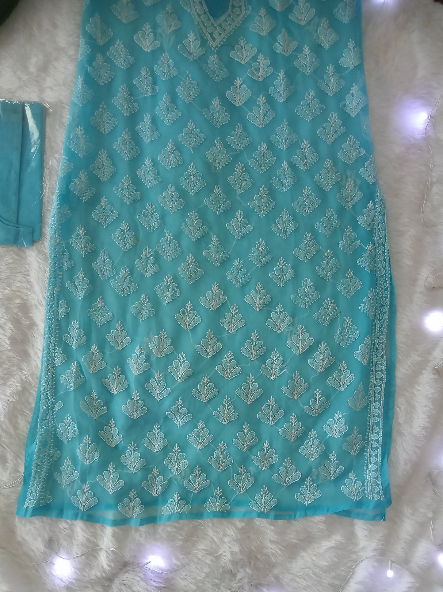 Sky Blue Chikankari Kurta