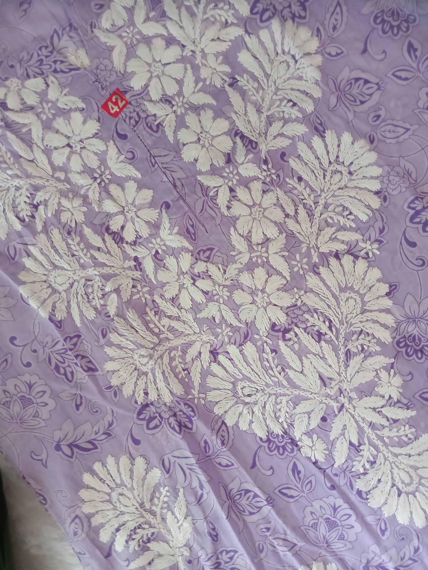 Purple Chikankari Kurta