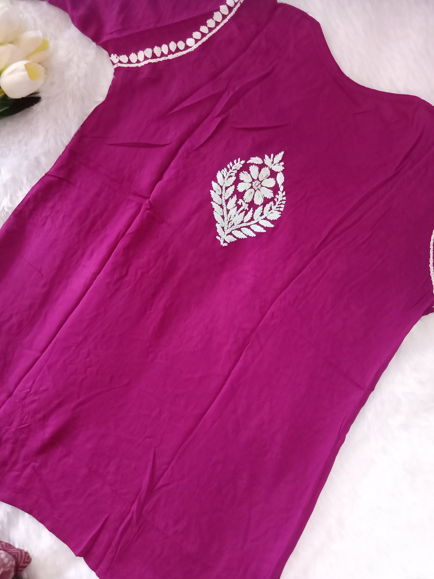 Rani Pink Short Kurti