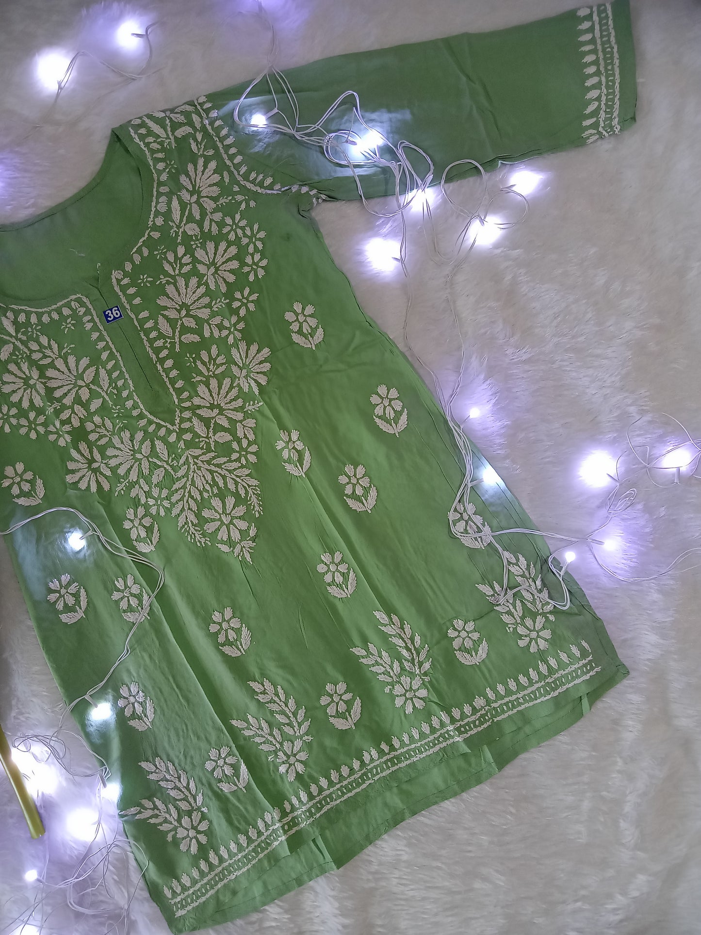 Pista Green Short Kurti