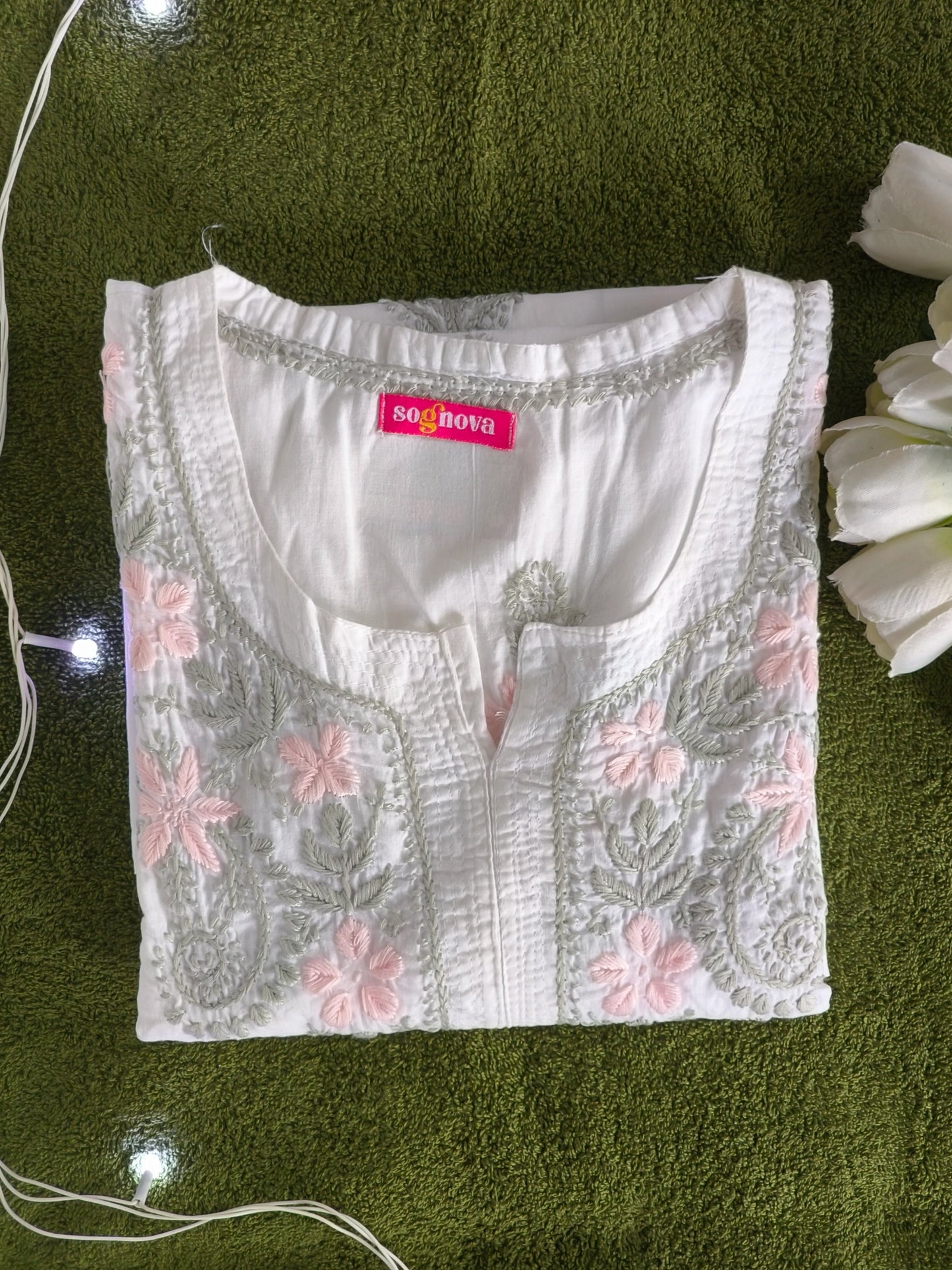 White Chikankari Kurti