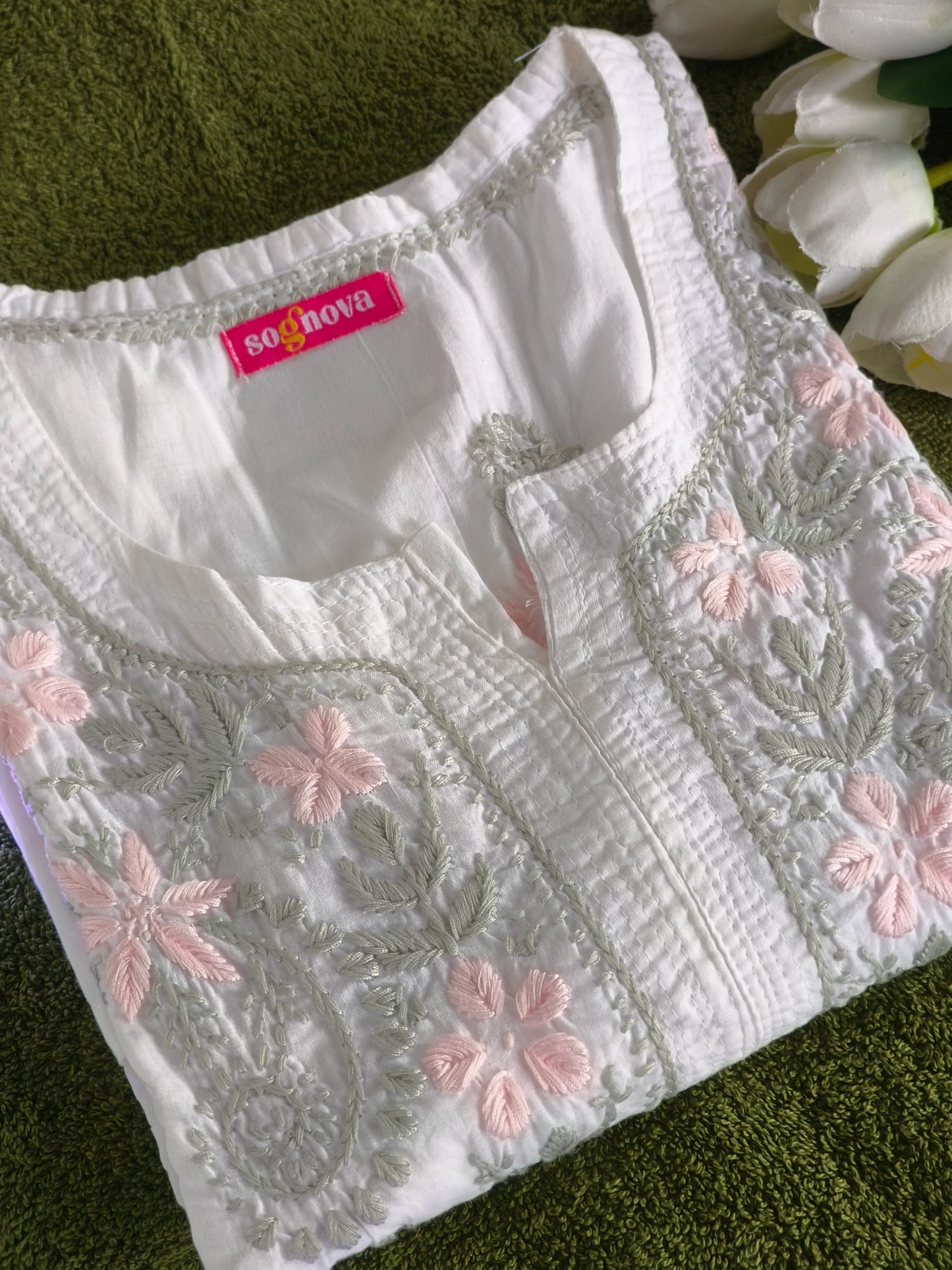 White Chikankari Kurti