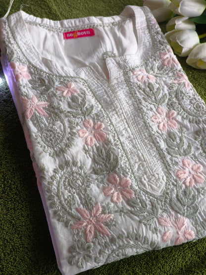 White Chikankari Kurti