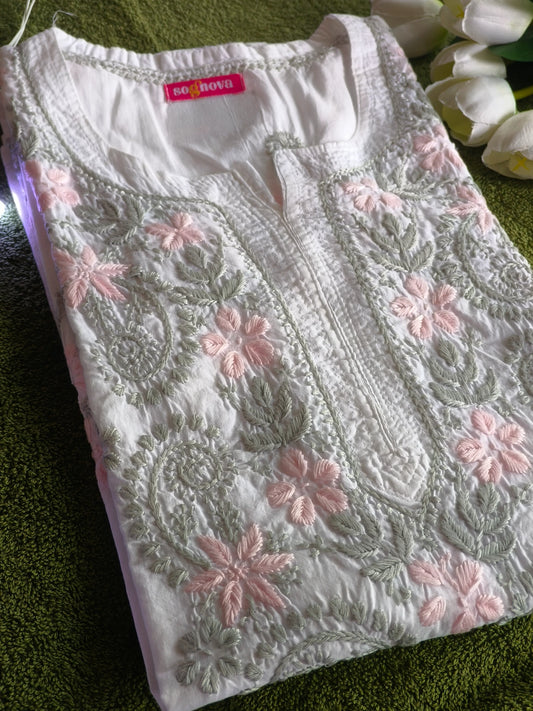 White Chikankari Kurti