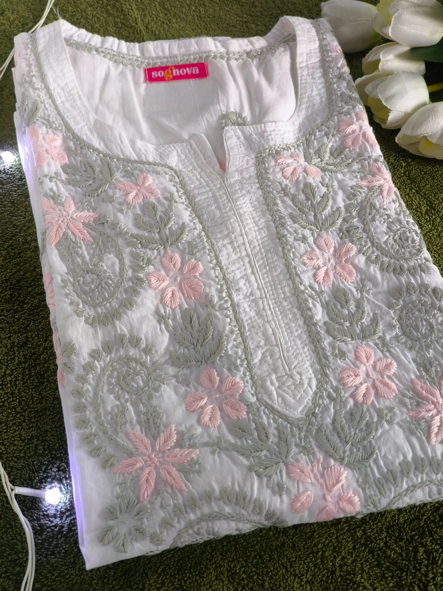 White Chikankari Kurti