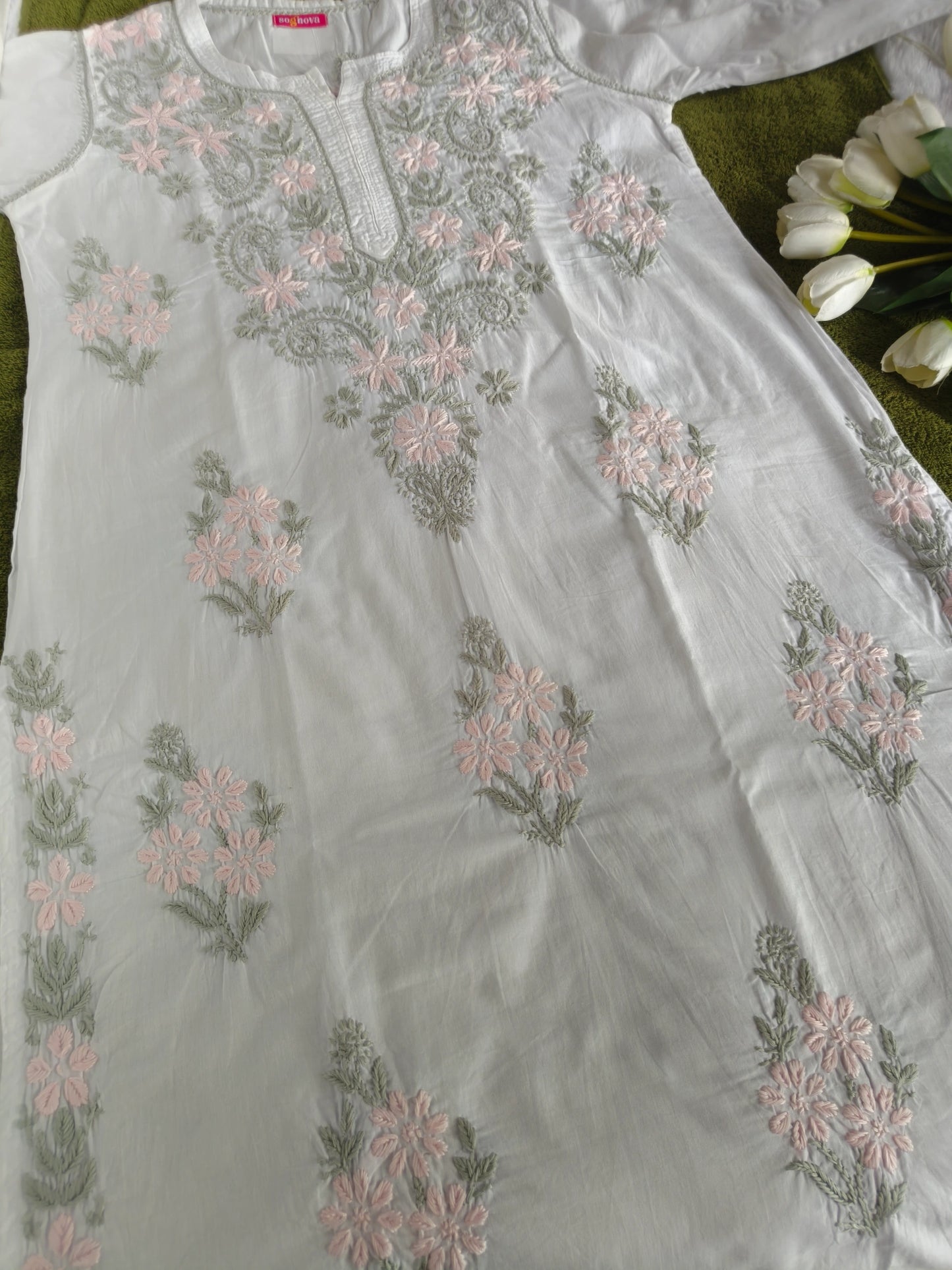 White Chikankari Kurti