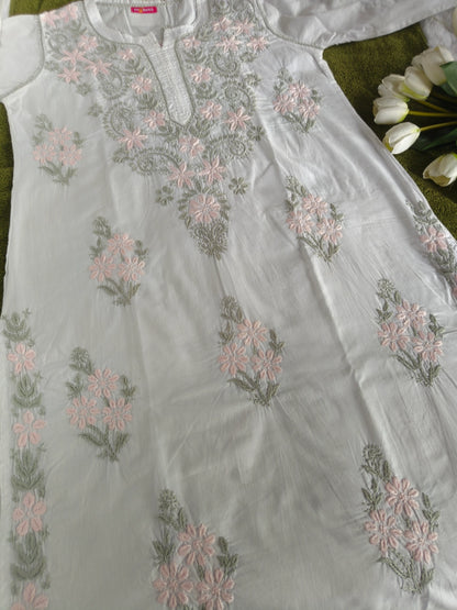 White Chikankari Kurti