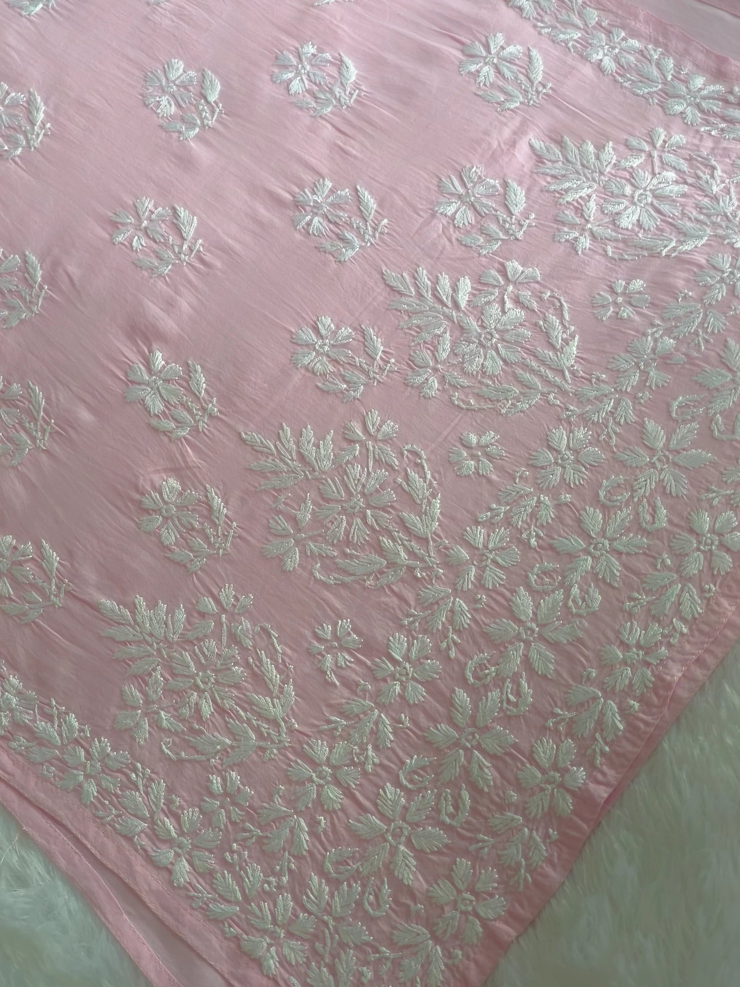 Baby Pink Chikankari Kurti