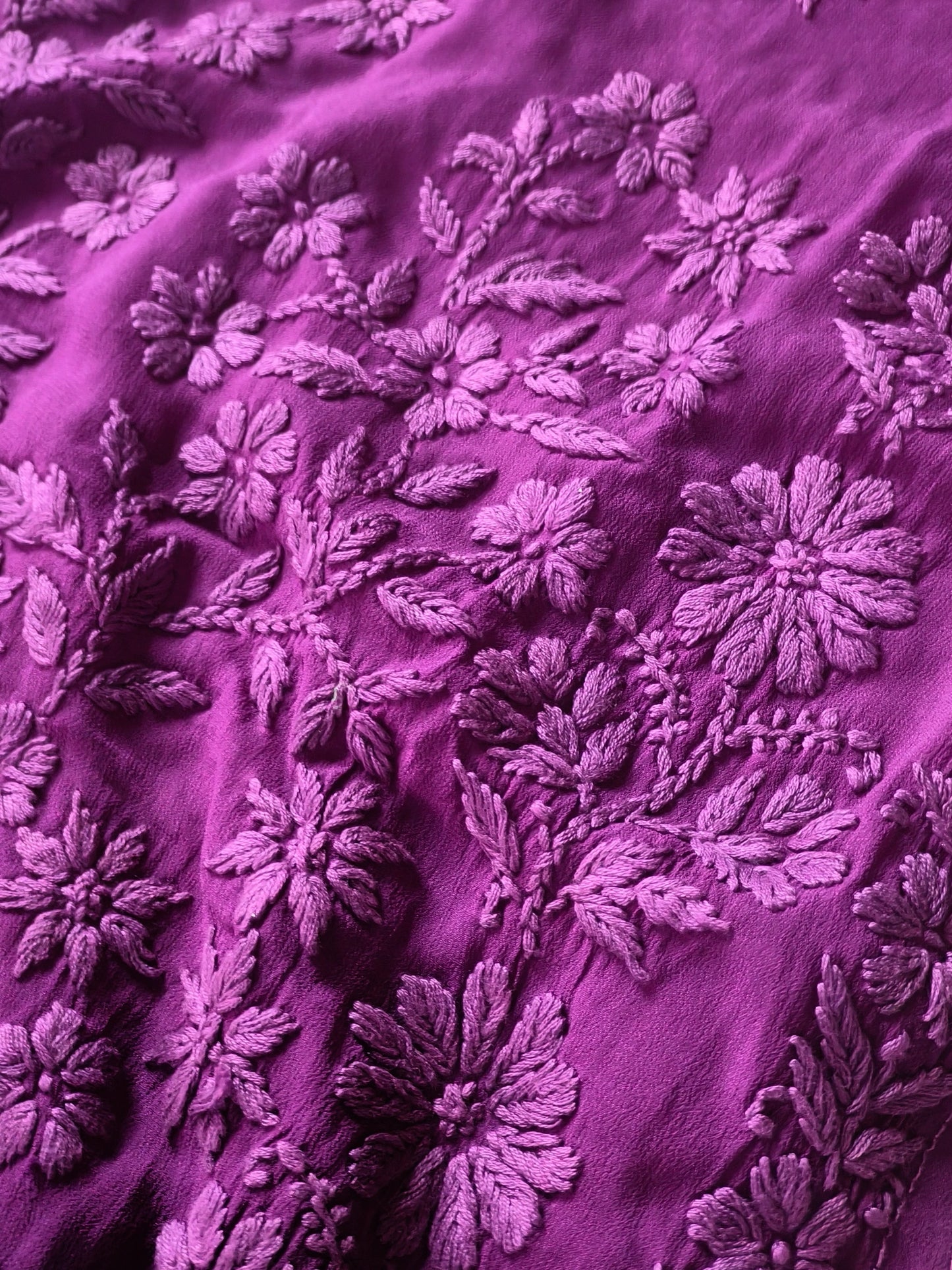 Purple Chikankari Kurta