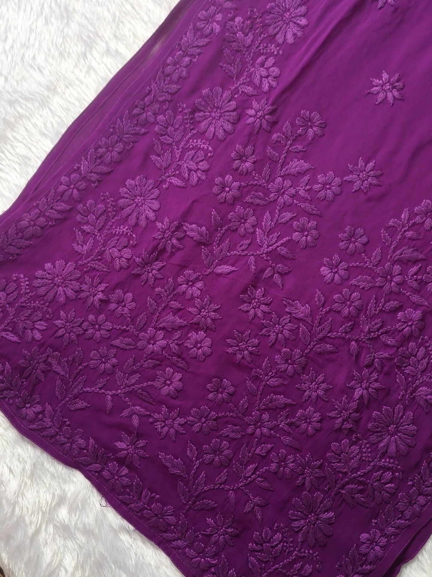 Purple Chikankari Kurta