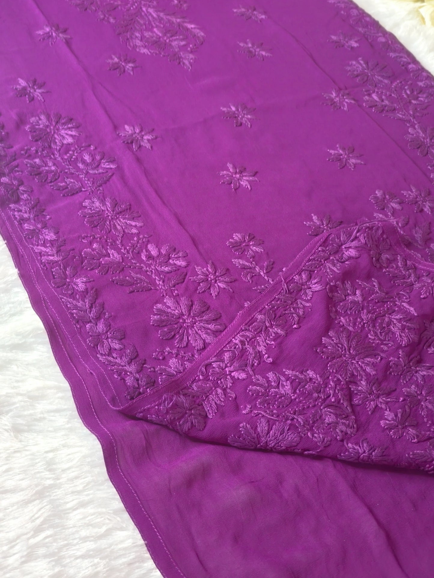 Purple Chikankari Kurta
