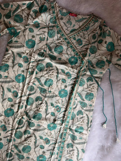 Angrakha Kurta  Set with Dupatta