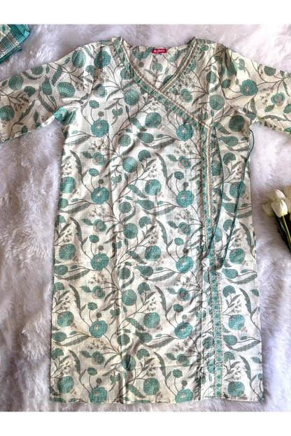 Angrakha Kurta  Set with Dupatta