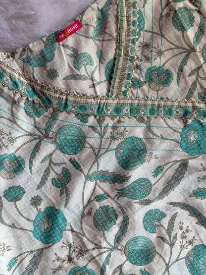 Angrakha Kurta  Set with Dupatta