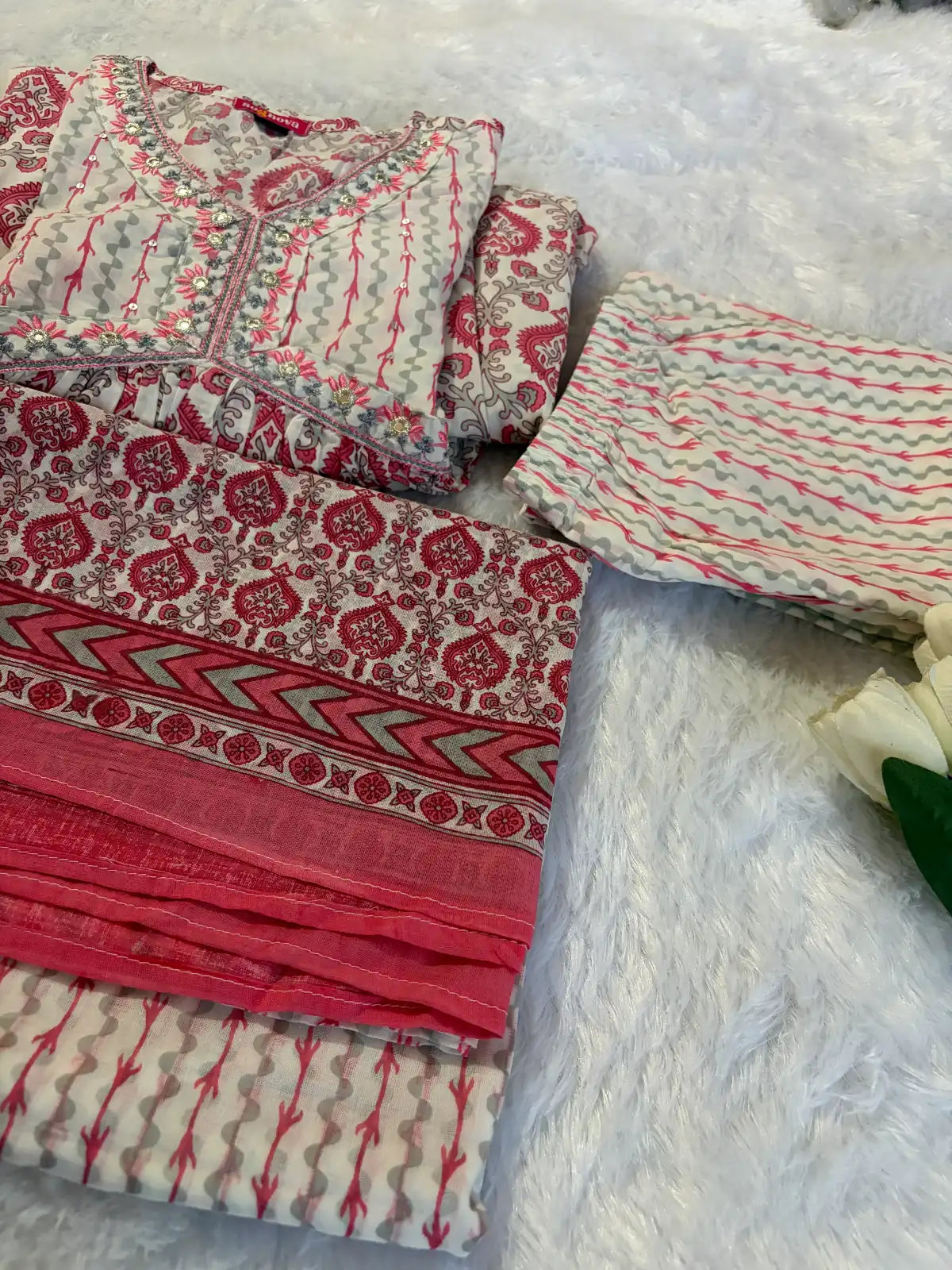 Printed Naira Kurta  Set with Dupatta