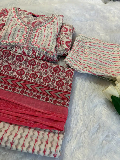 Printed Naira Kurta Set with Dupatta